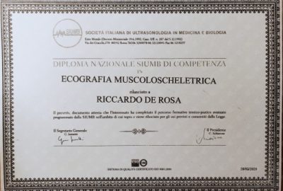 dottor Riccardo De Rosa Fisiatra Napoli Ecografia muscoloscheletrica