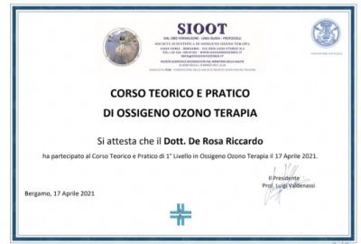 dottor Riccardo De Rosa Fisiatra Napoli Ozonoterapia